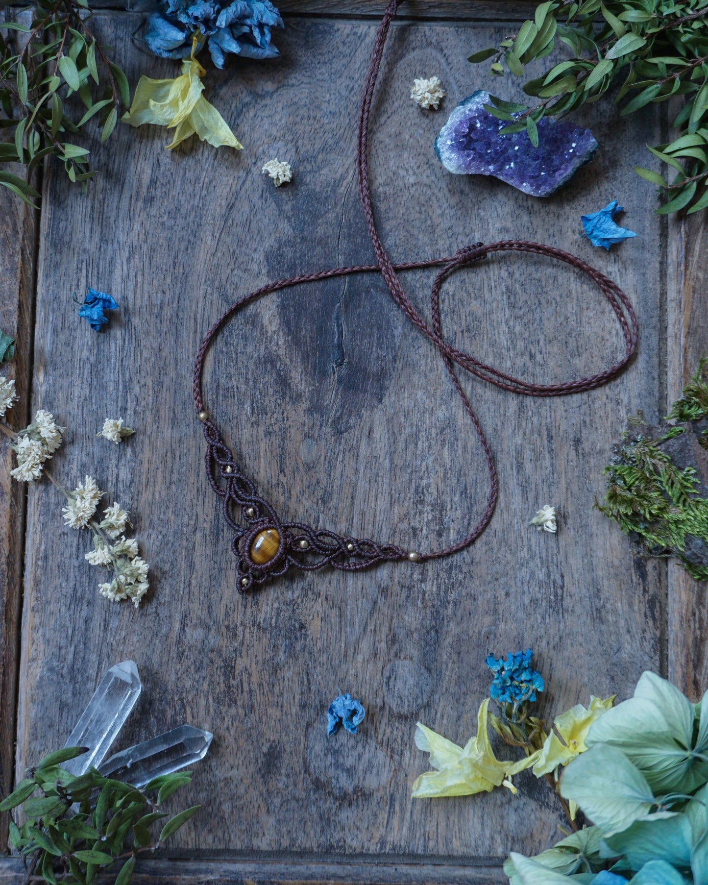 Collana Campanula con Occhio di Tigre