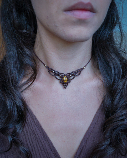 Collana Campanula con Occhio di Tigre