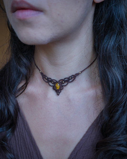 Collana Campanula con Occhio di Tigre