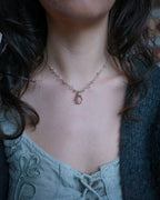 Collana Giglio con Adularia Pesca