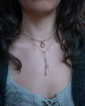 Collana Giglio con Adularia Pesca