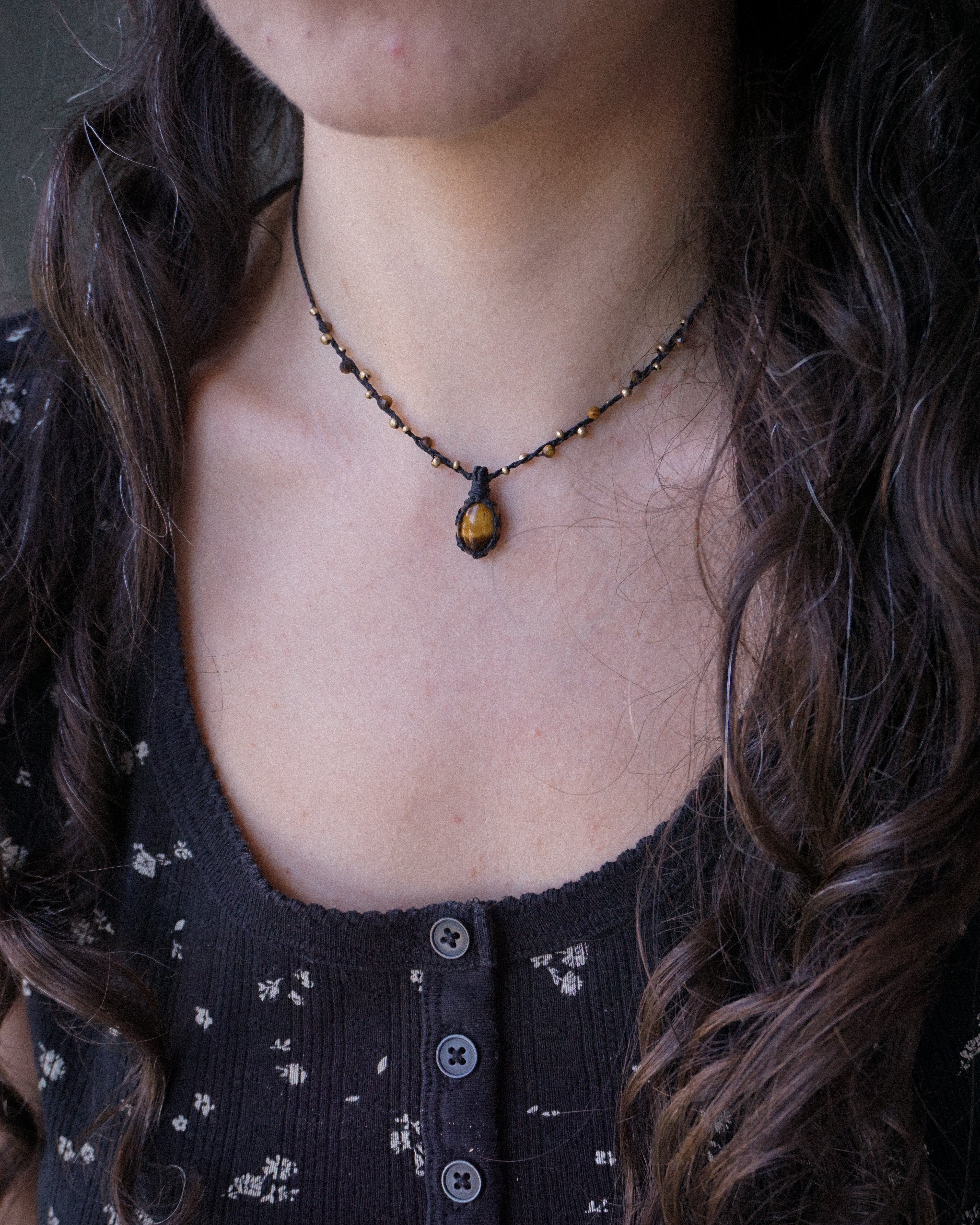 Collana Giglio con Occhio di Tigre