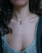 Collana Giglio con Adularia Pesca
