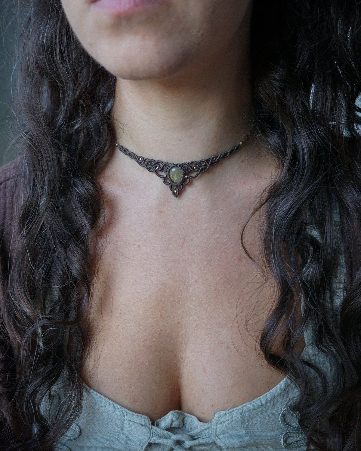 Collana Dalia con Quarzo Rutilato