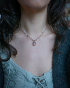 Collana Giglio con Adularia Pesca