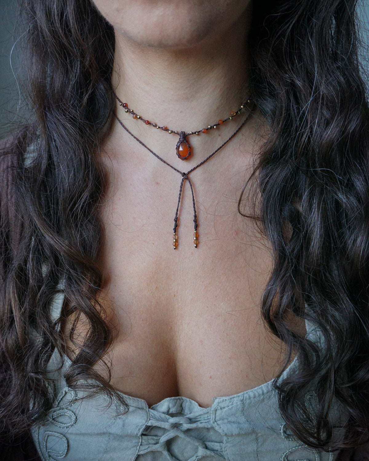 Collana Giglio con Corniola