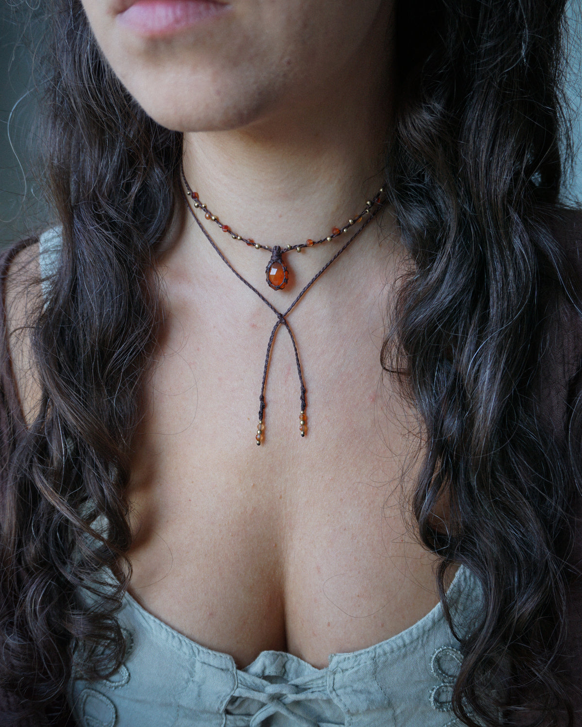 Collana Giglio con Corniola