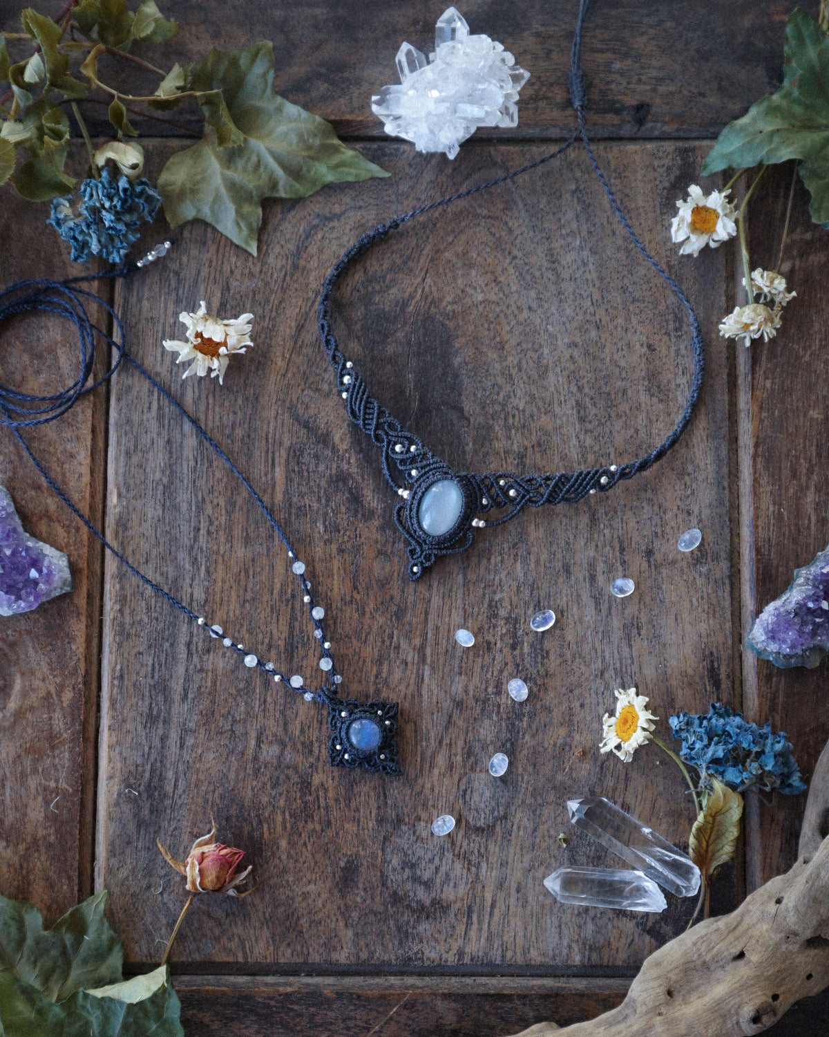 Collana Artemisia con Labradorite Bianca