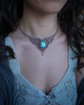 Collana Peonia con Labradorite