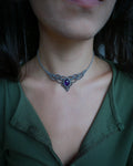 Campanula Necklace with Amethyst