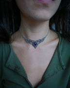 Campanula Necklace with Amethyst