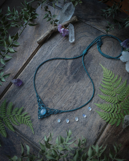 Collana Aster con Labradorite Bianca