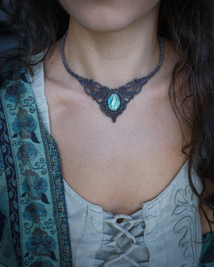 Collana Salix con Labradorite