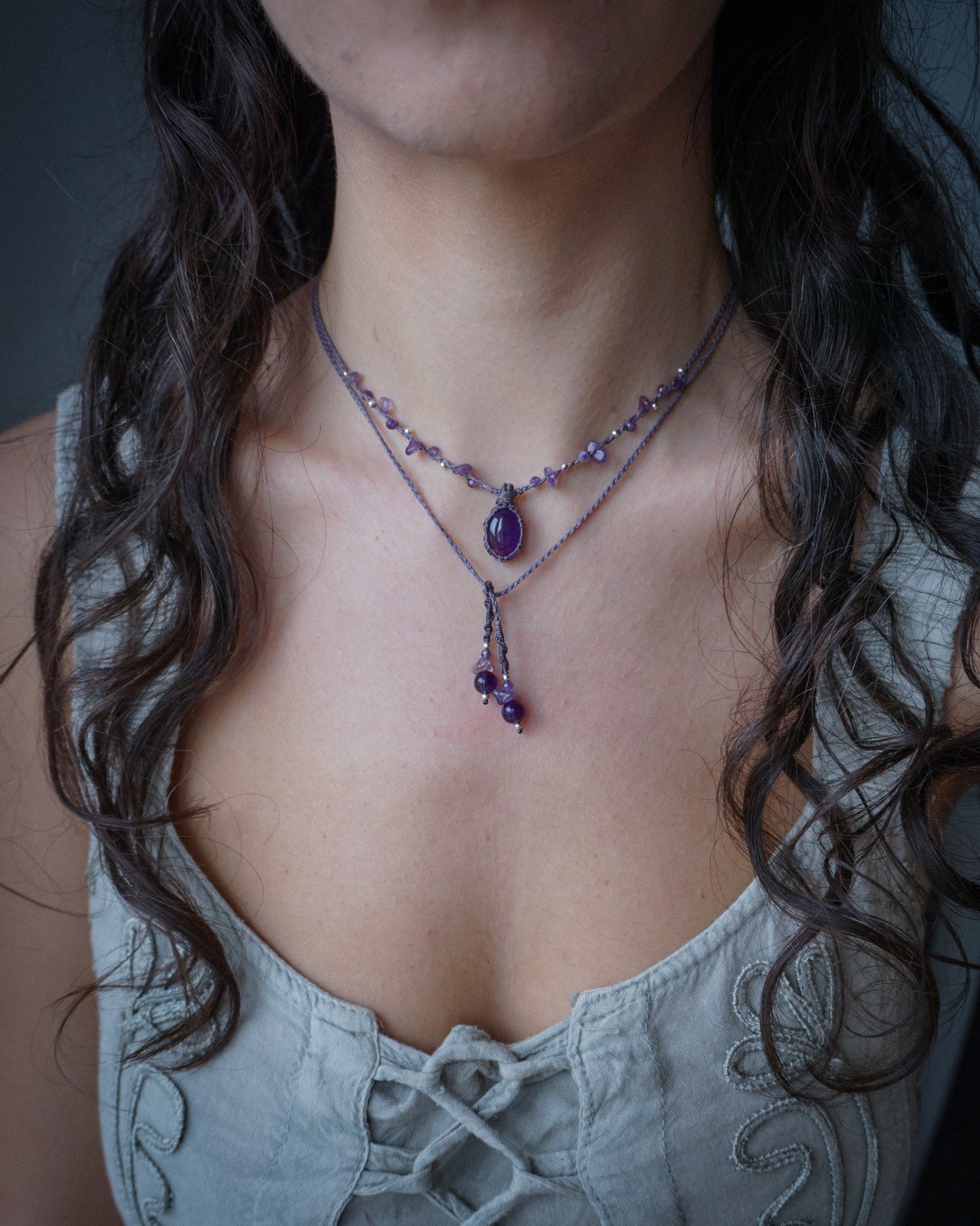 Collana Giglio con Ametista