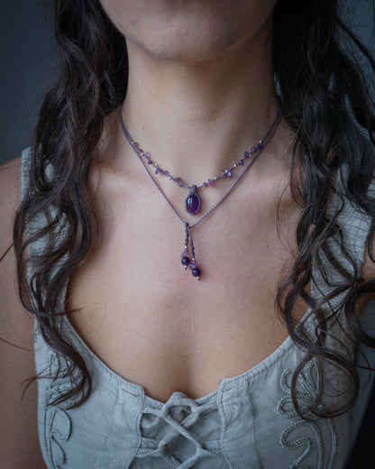 Collana Giglio con Ametista