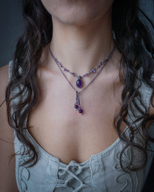 Collana Giglio con Ametista