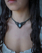 Collana Peonia con Adularia Bianca