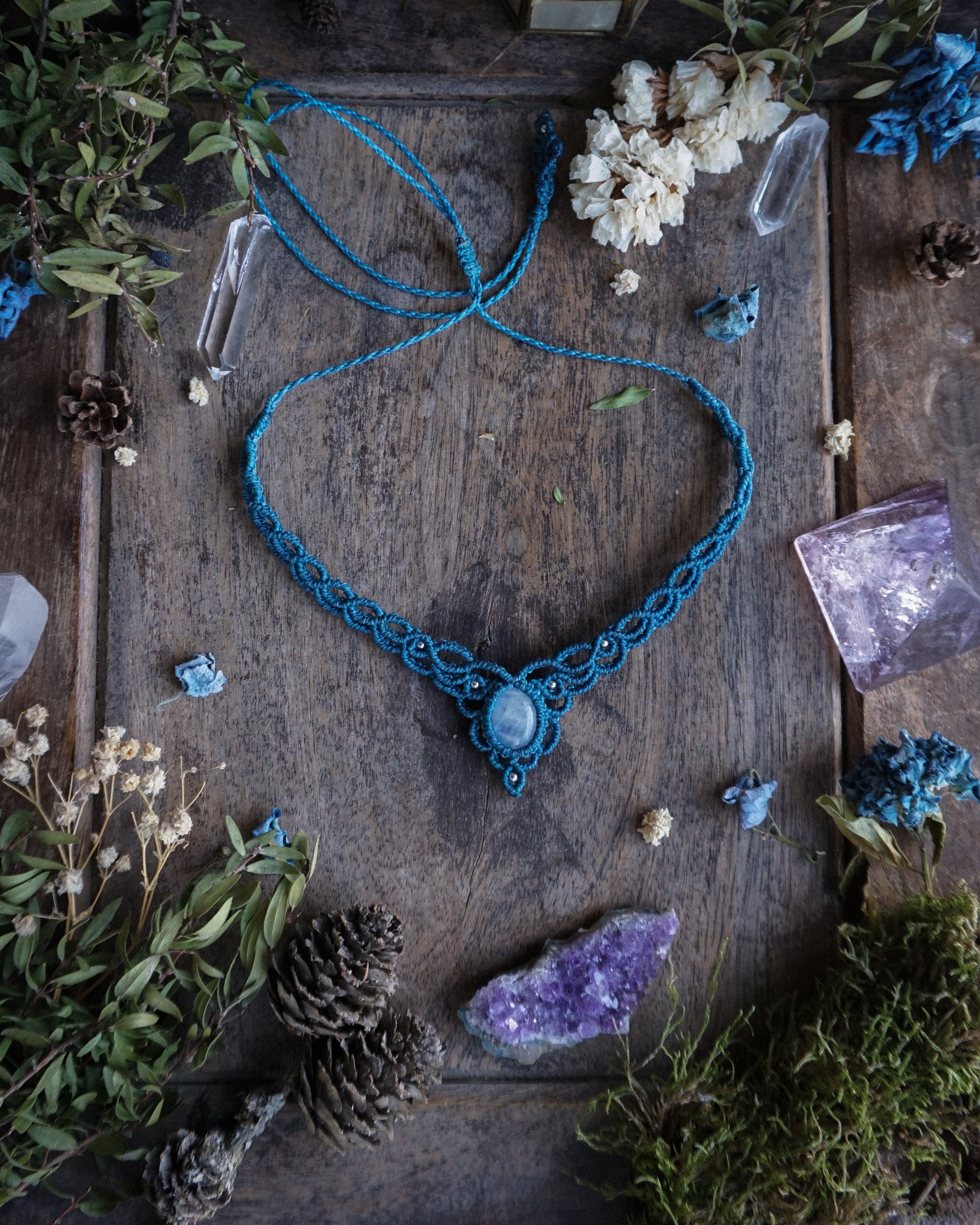 Collana Aster con Labradorite Bianca