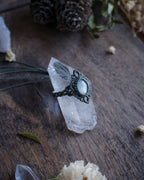 Ring with "custom-made" White Adularia