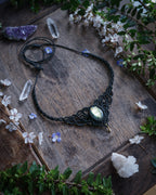 Peony Necklace with Labradorite