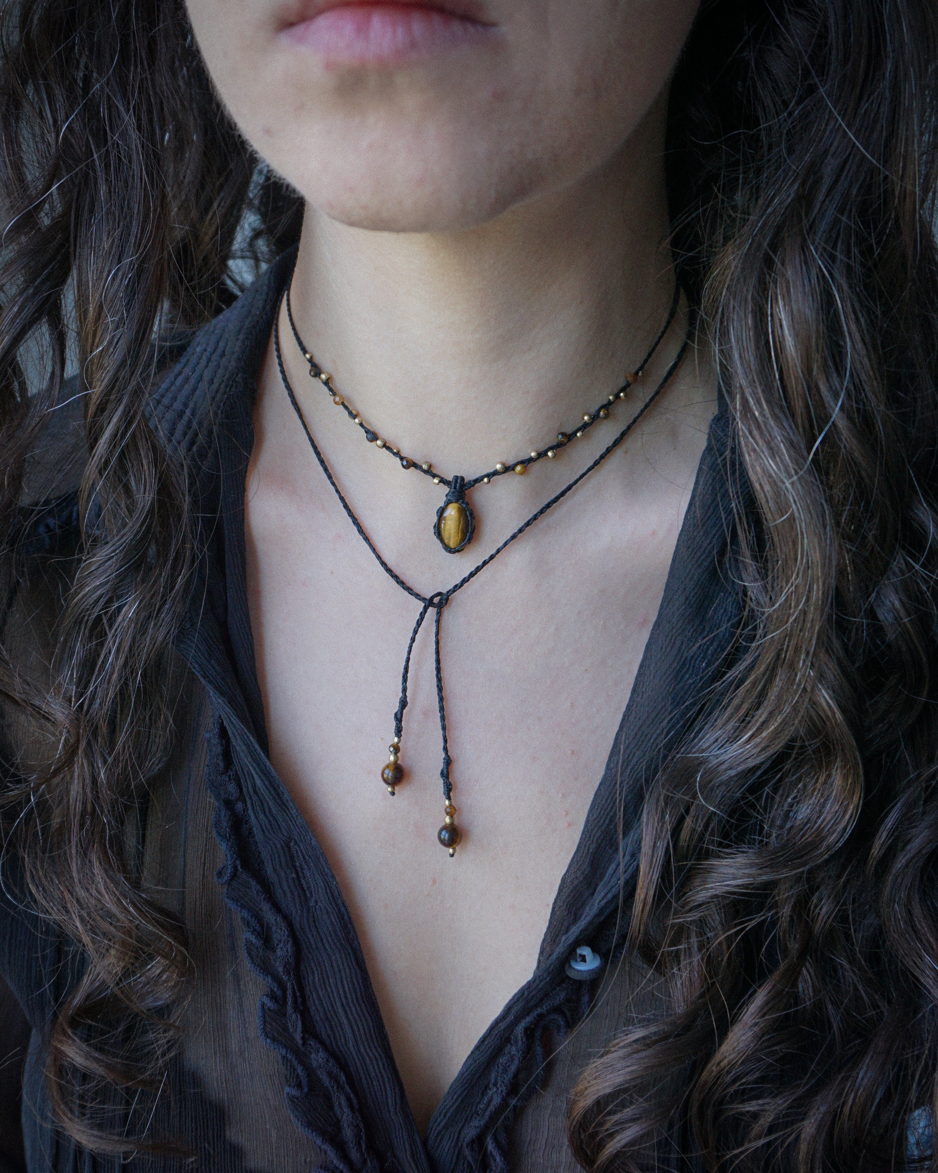Collana Giglio con Occhio di Tigre