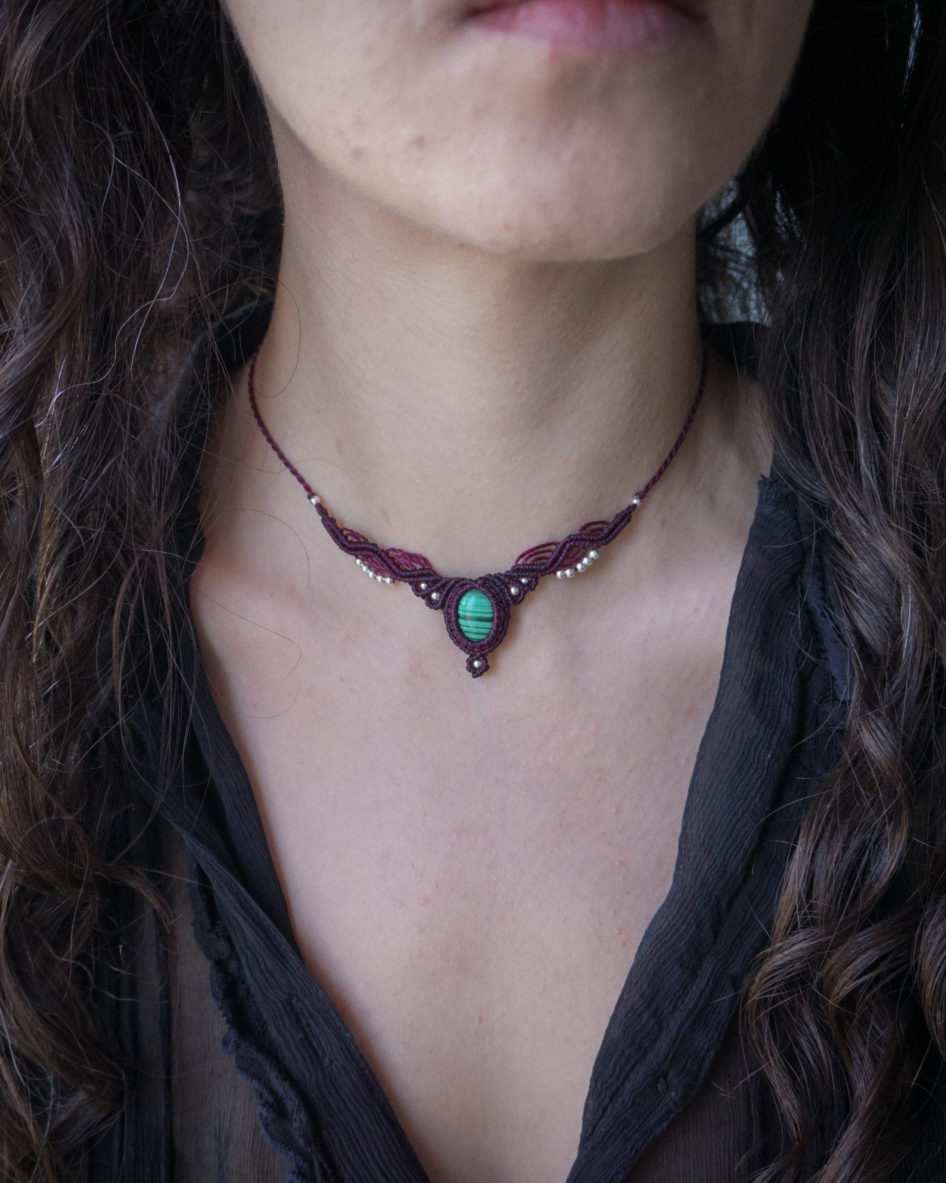 Mint Necklace with Malachite