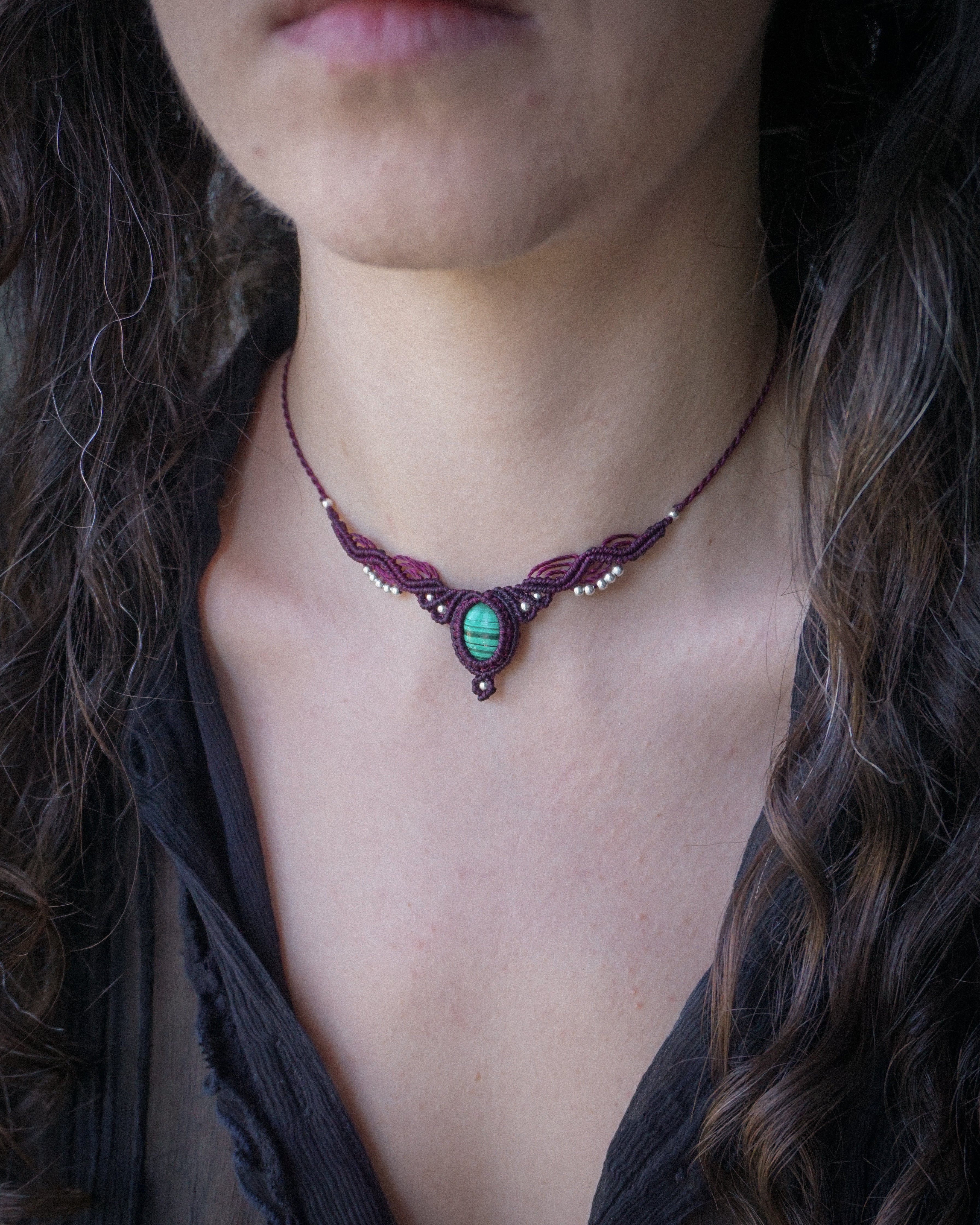 Mint Necklace with Malachite