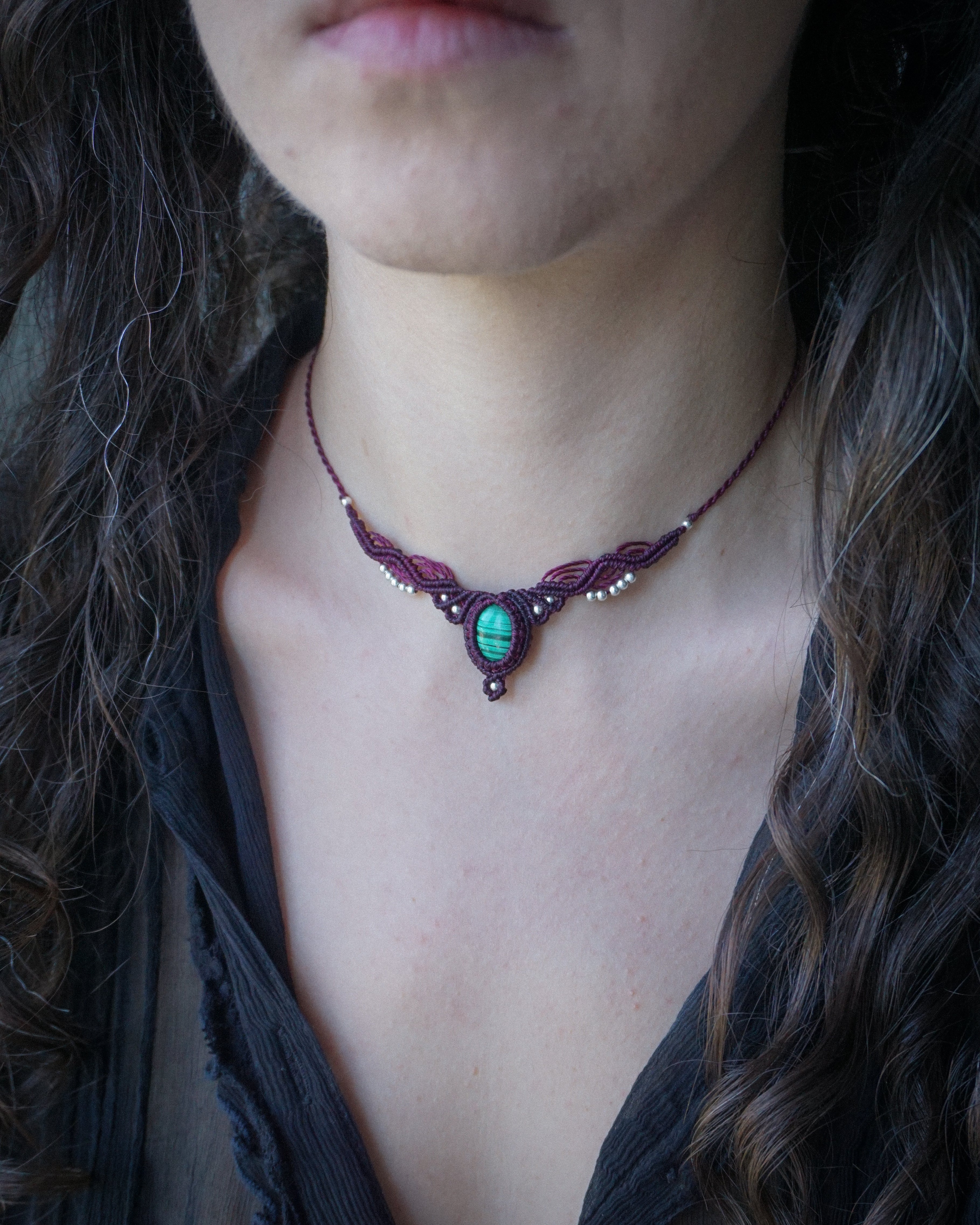Mint Necklace with Malachite