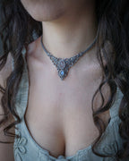 Collana Fresia con Quarzo Rosa e Labradorite Bianca