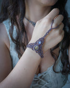 Freesia Bracelet with Rutilated Quartz and White Labradorite