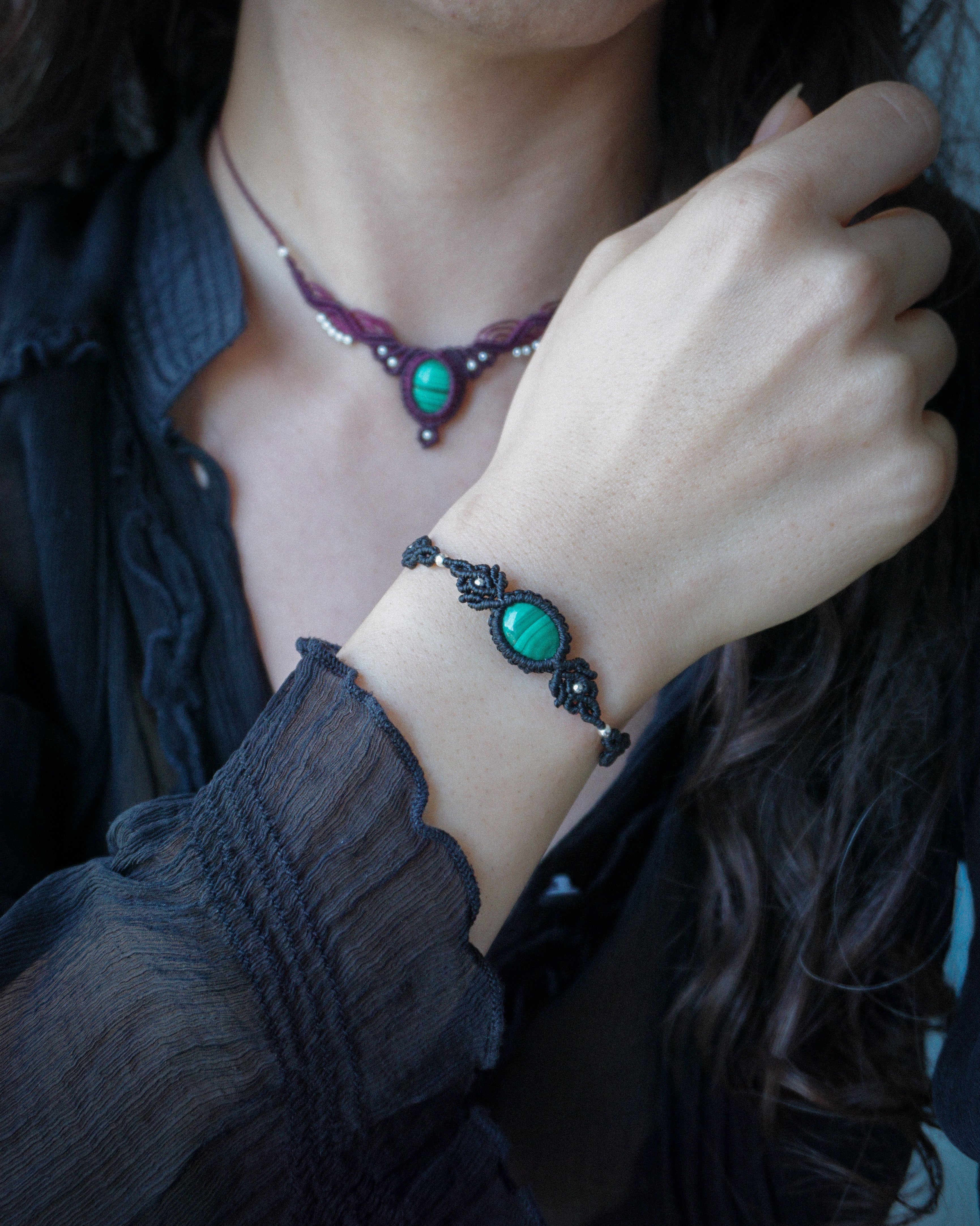 Bracciale Azalea con Malachite