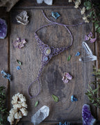 Freesia Bracelet with Rutilated Quartz and White Labradorite