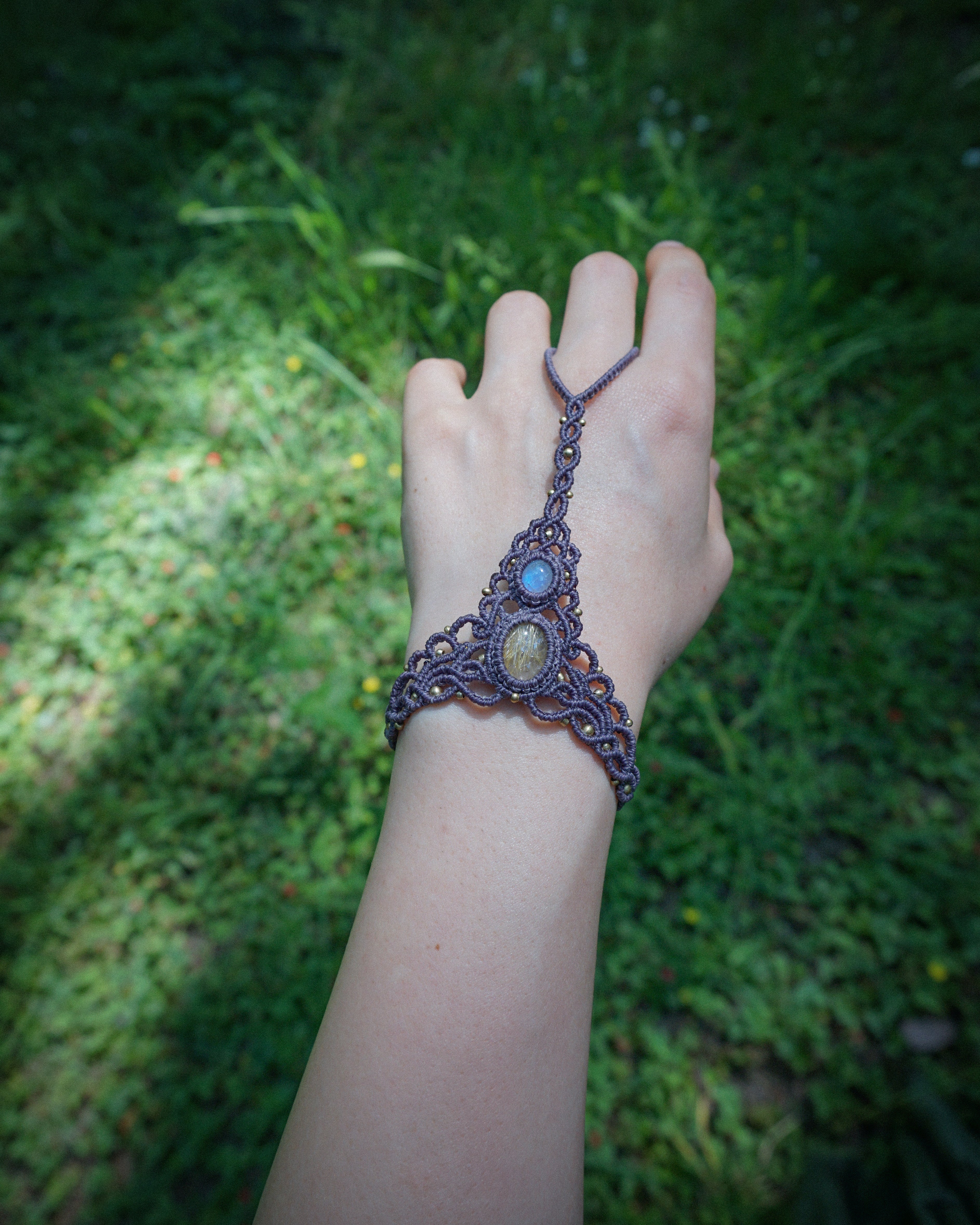 Bracciale Fresia con Quarzo Rutilato e Labradorite Bianca
