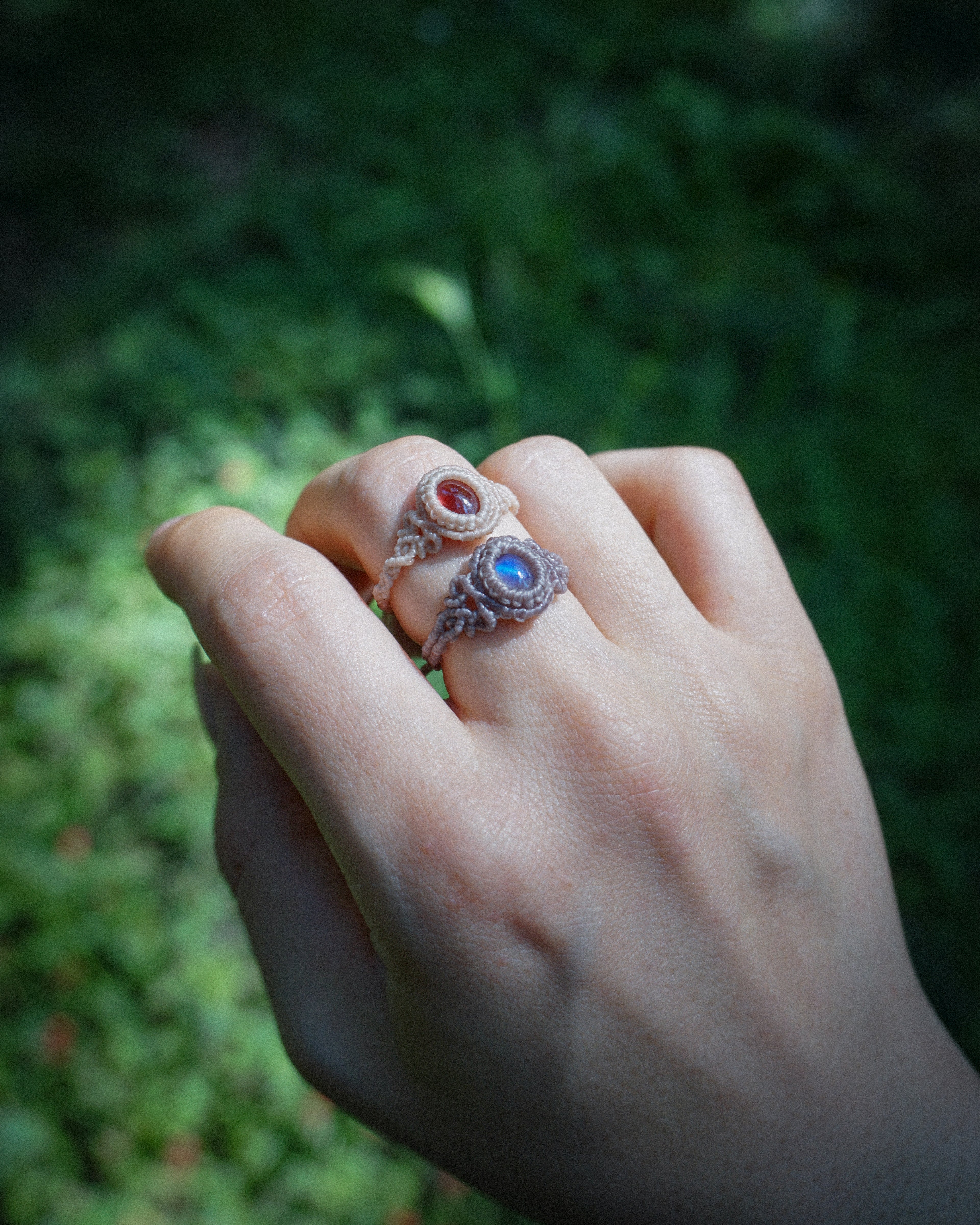 Essential Ring with White Labradorite