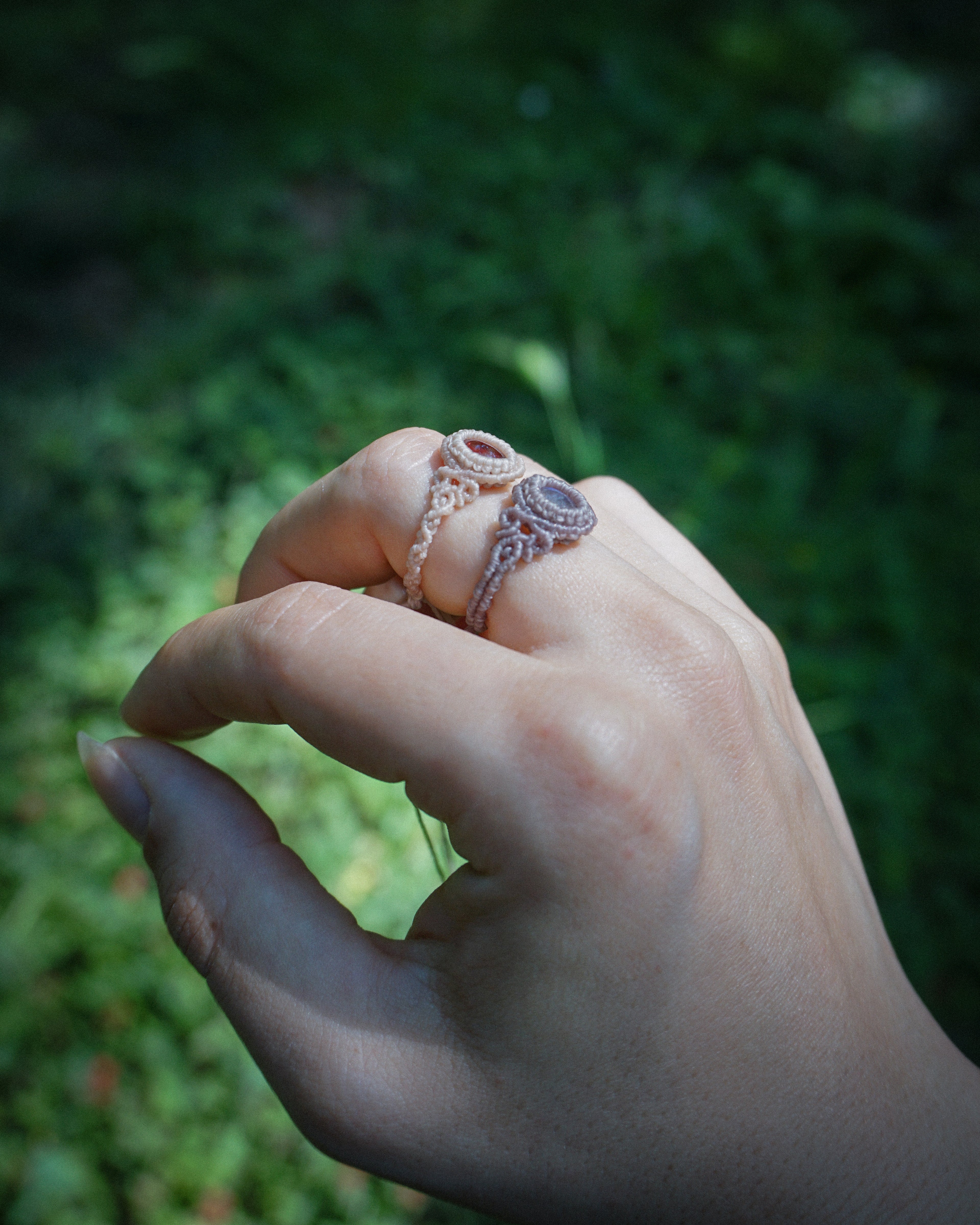Essential Ring with White Labradorite