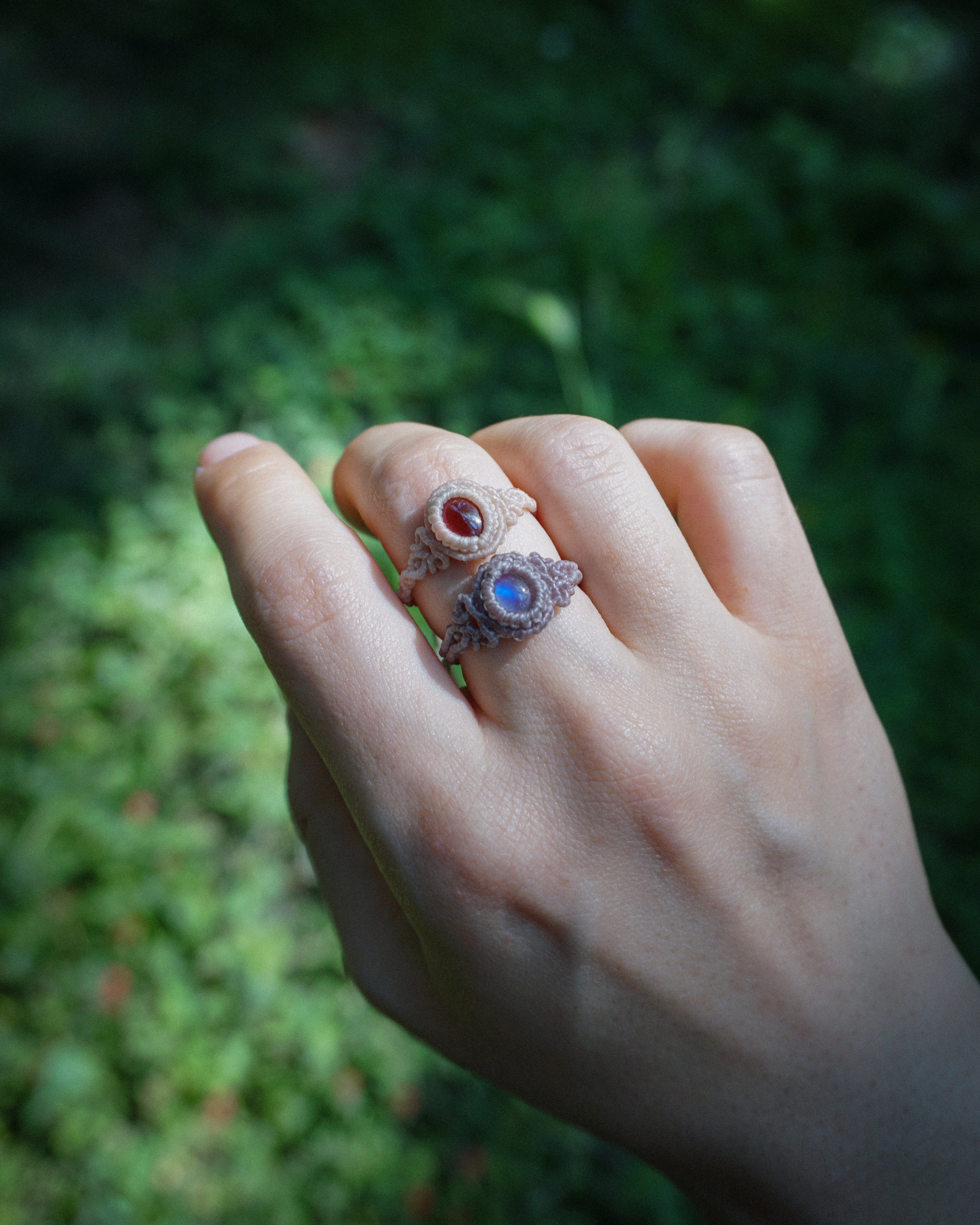 Essential Ring with White Labradorite