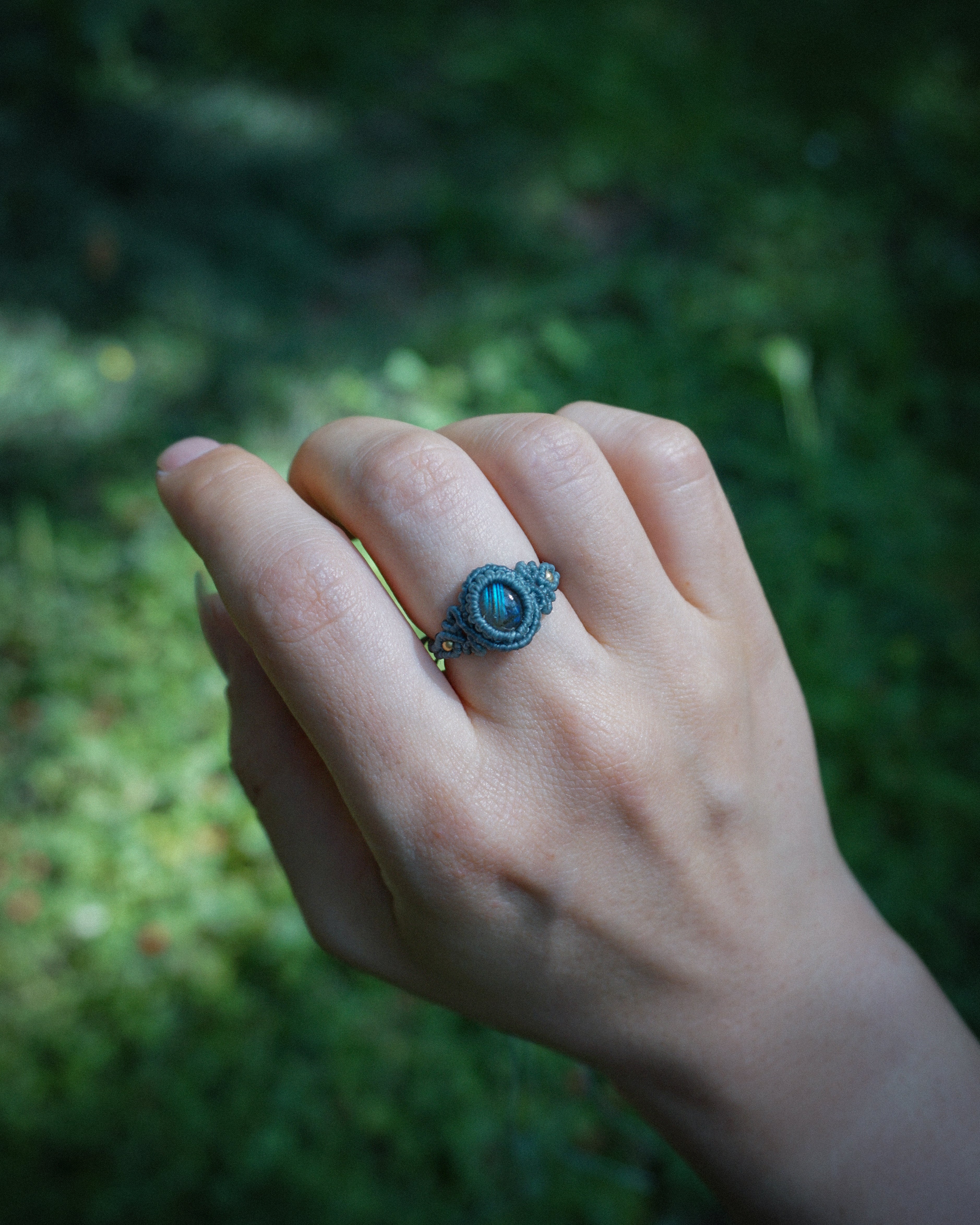 Anello Essential con Labradorite