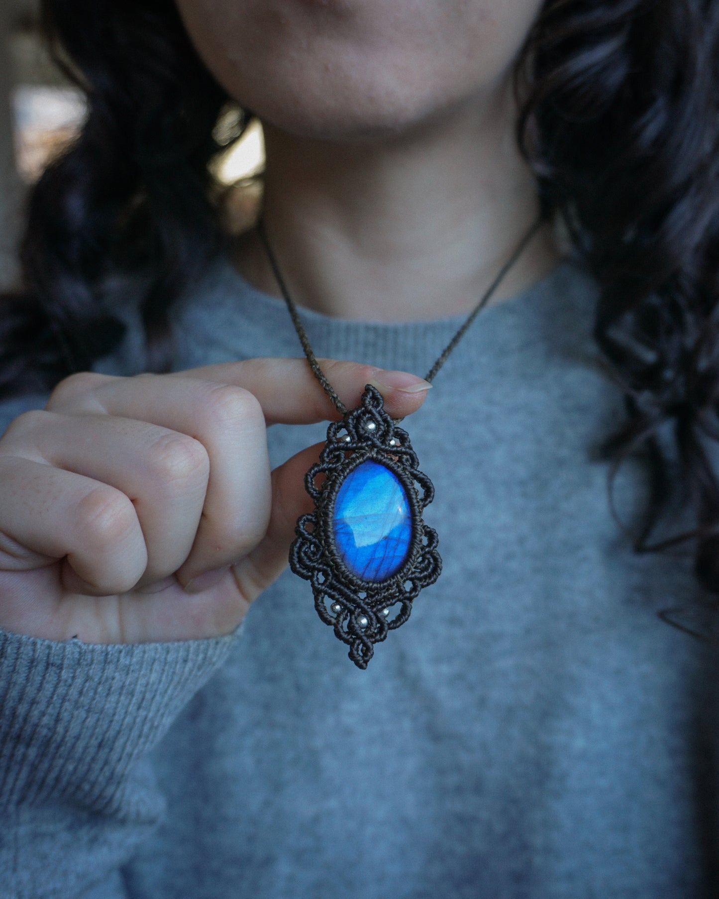 Collana Centaurea con Labradorite