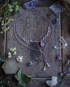 Collana Giglio con Quarzo Rosa