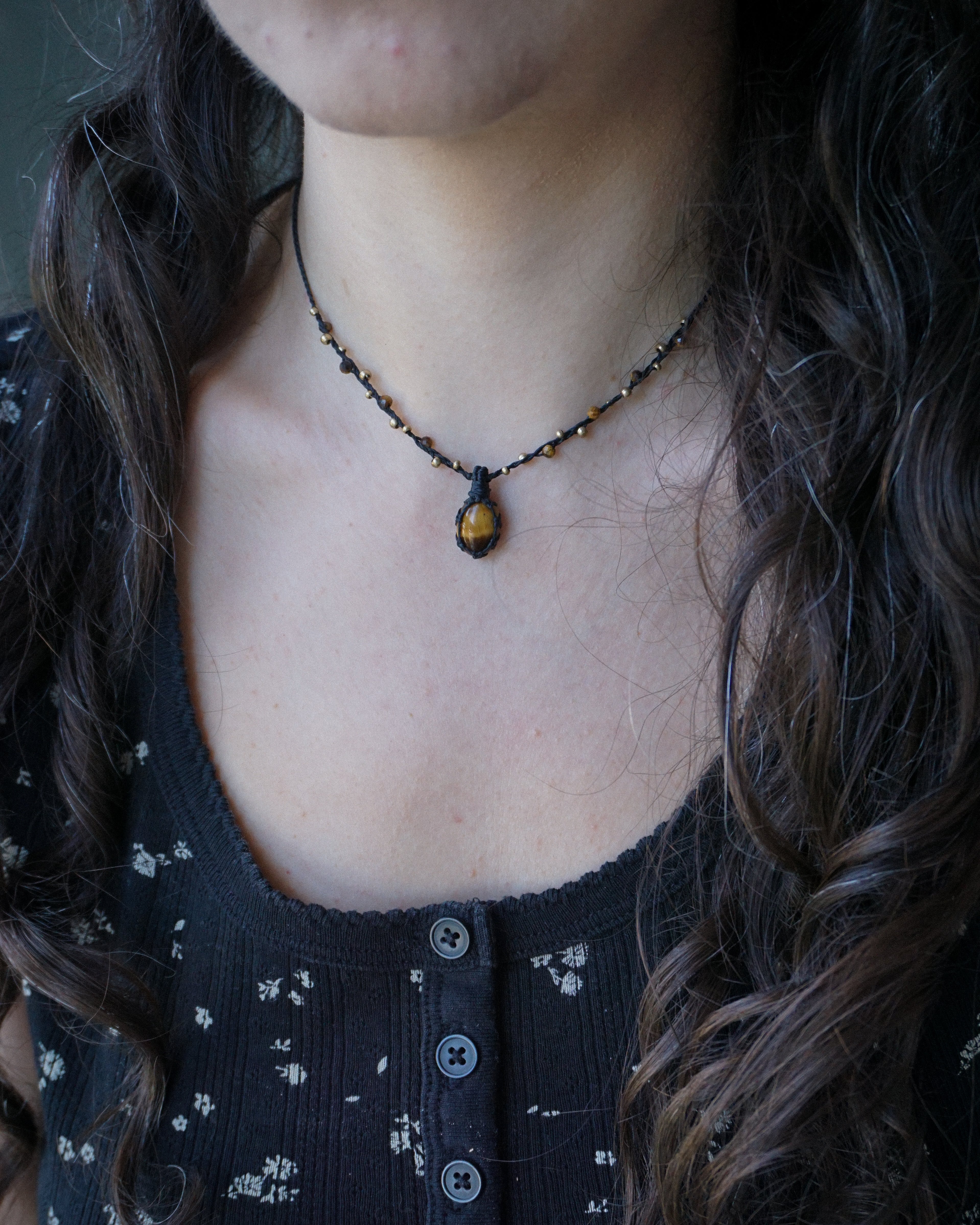 Collana Giglio con Occhio di Tigre