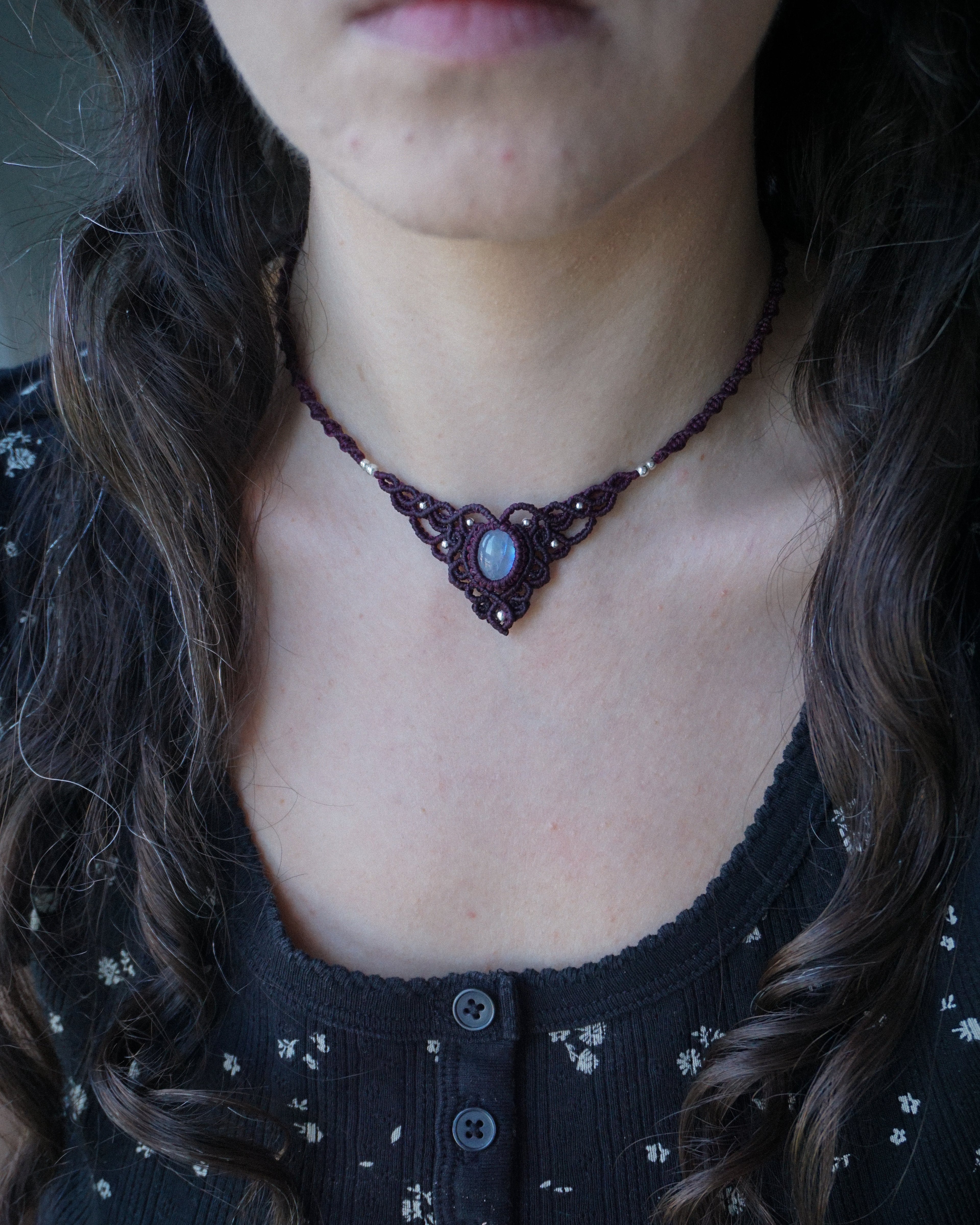 Collana Deuzia con Labradorite Bianca