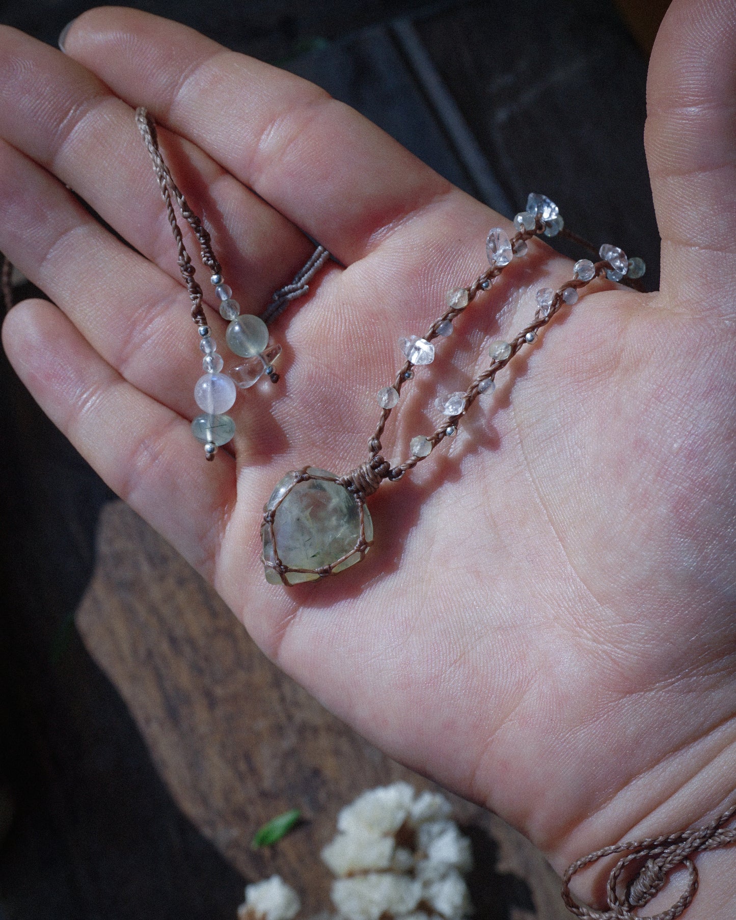 Collana Giglio con Prehnite