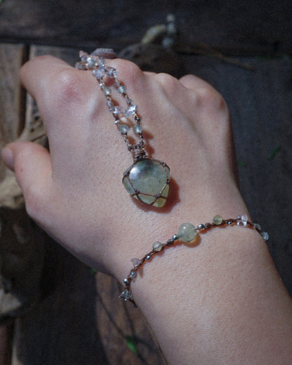 Collana Giglio con Prehnite