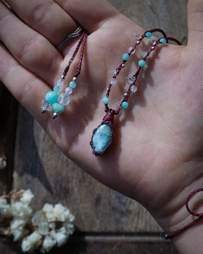 Collana Giglio con Larimar