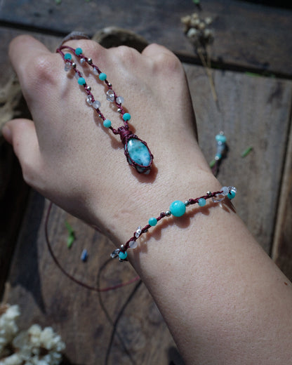 Collana Giglio con Larimar