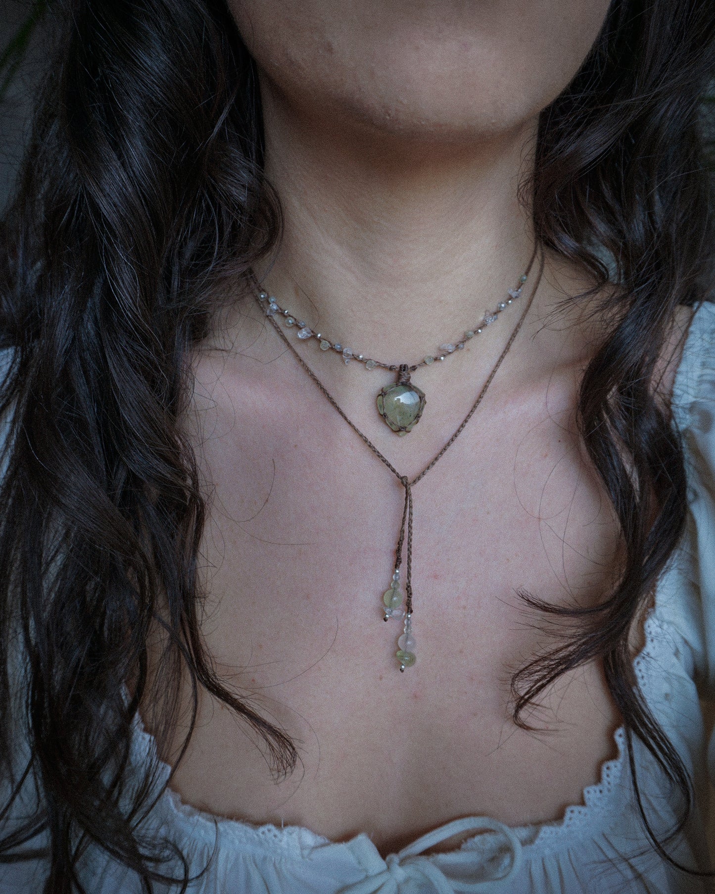 Collana Giglio con Prehnite