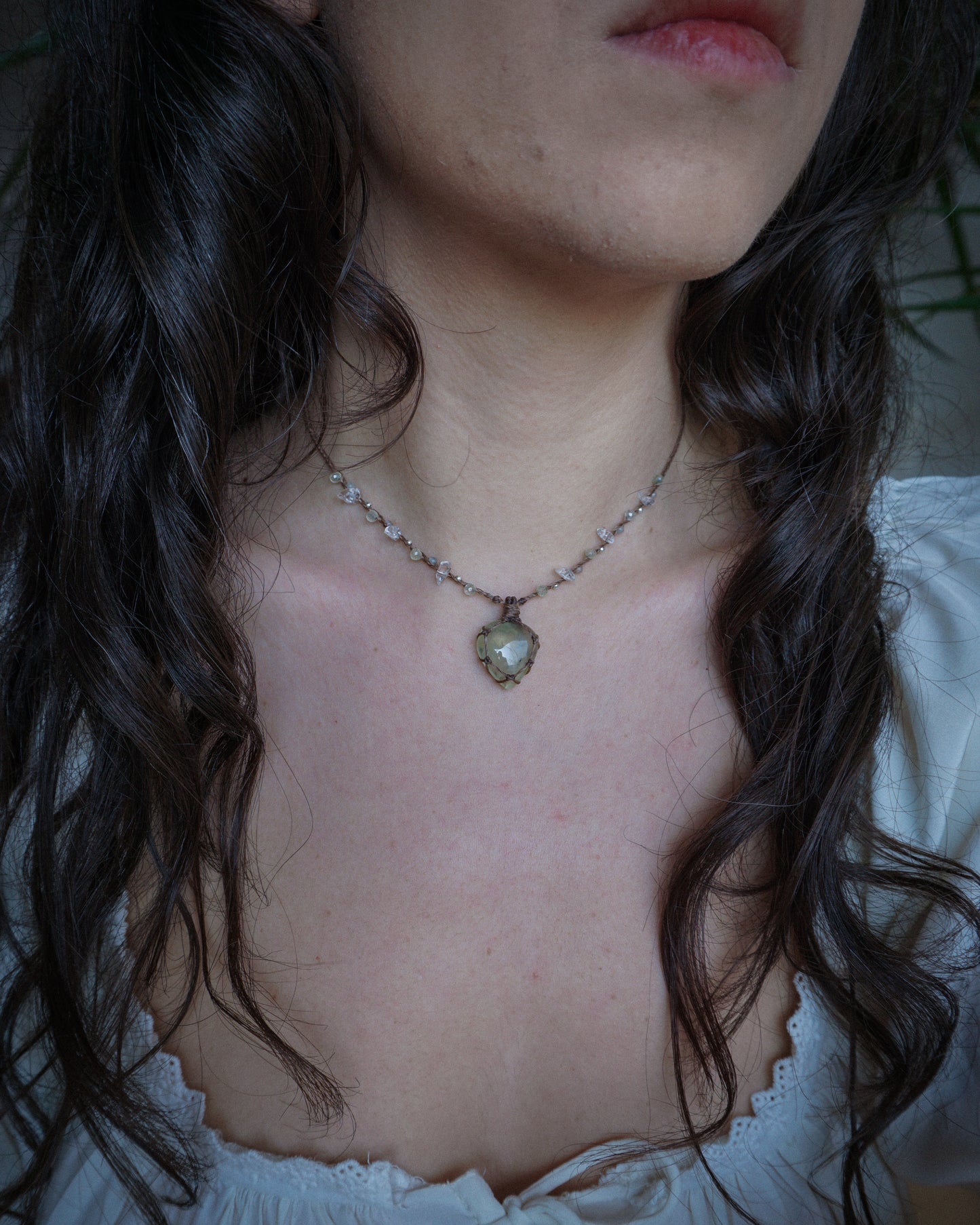 Collana Giglio con Prehnite