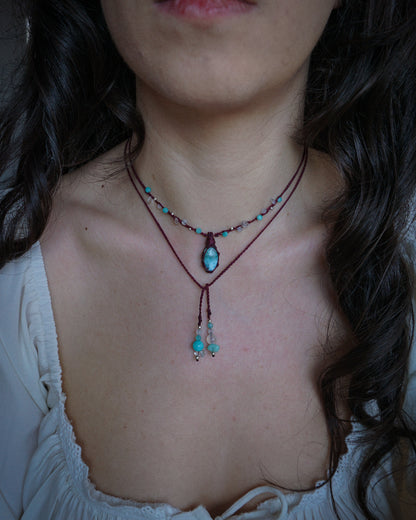 Collana Giglio con Larimar