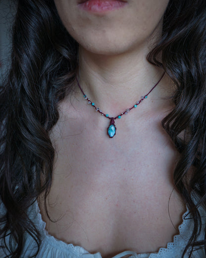 Collana Giglio con Larimar