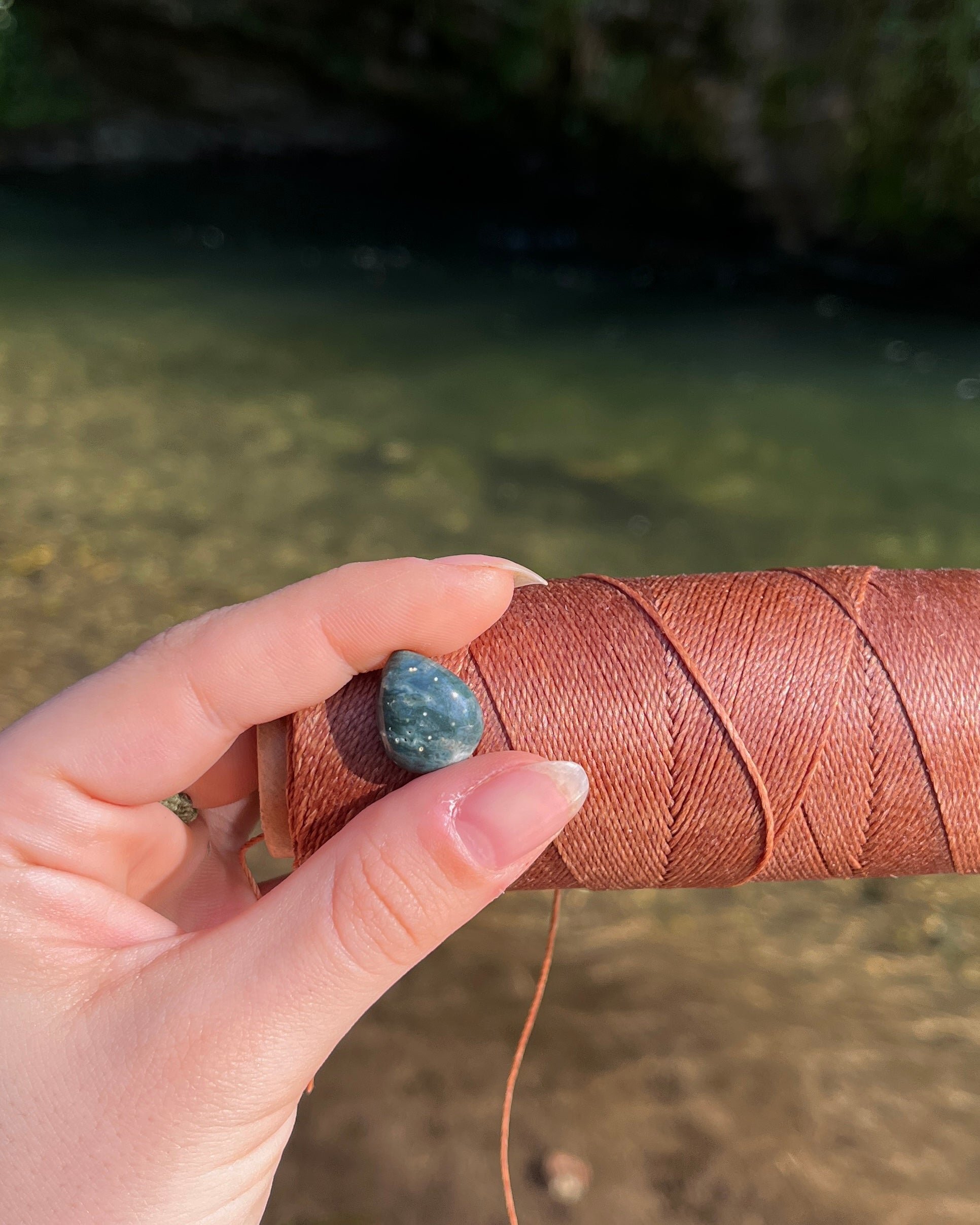 Magnolia Necklace with Ocean Jasper